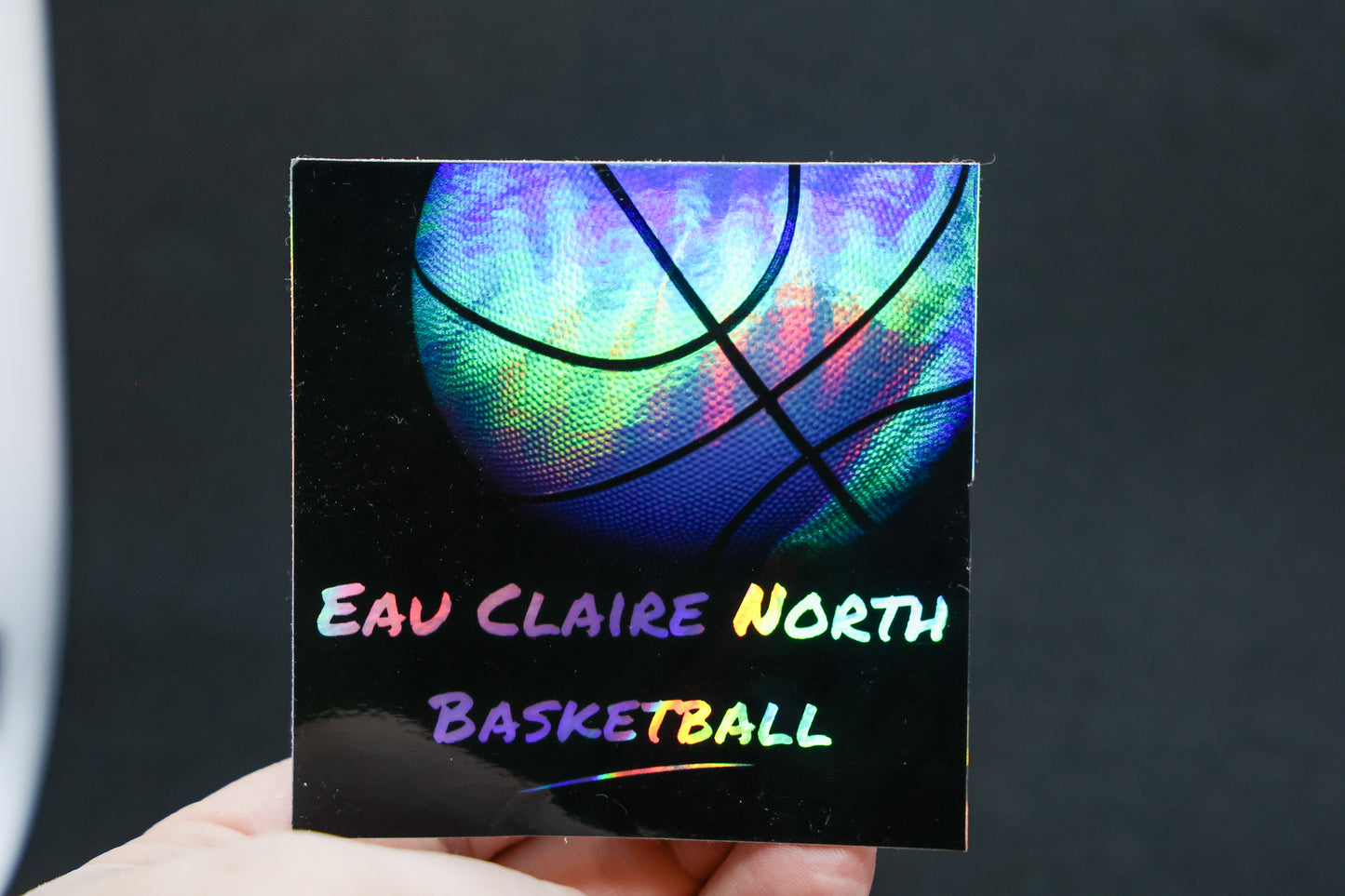 STICKER -- Eau Claire North Basketball holographic vinyl sticker