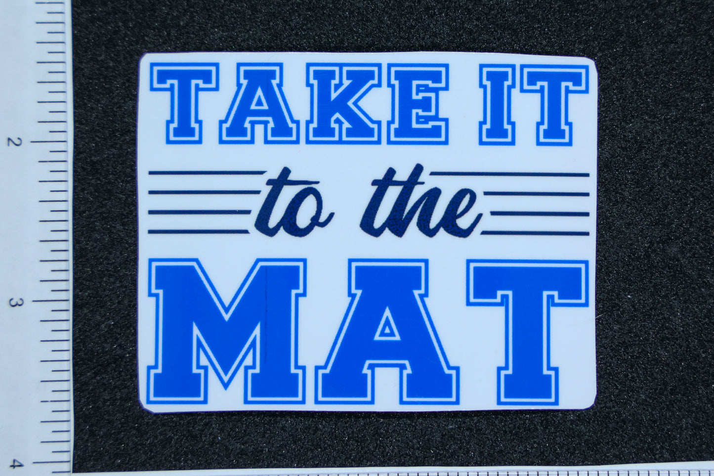 STICKER -- Wrestling -- "Take it to the Mat" Transparent Vinyl Sticker