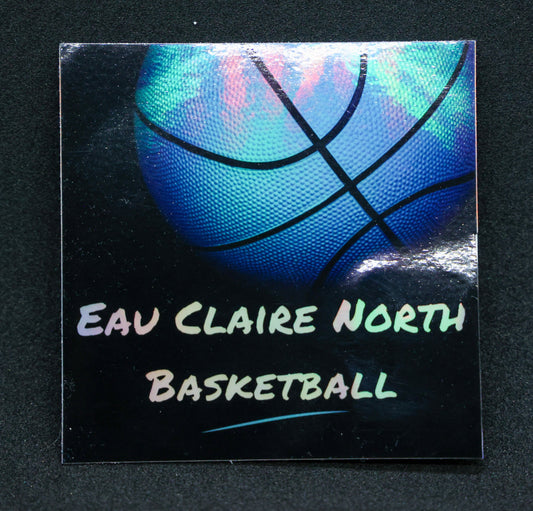 STICKER -- Eau Claire North Basketball holographic vinyl sticker