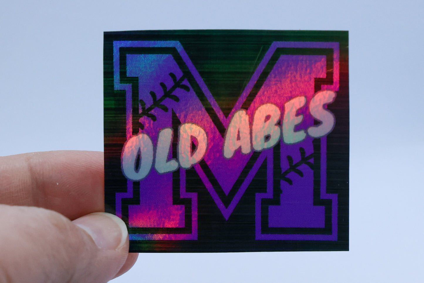 NEW STICKER -- Eau Claire Memorial Old Abes Baseball/Softball holographic vinyl sticker