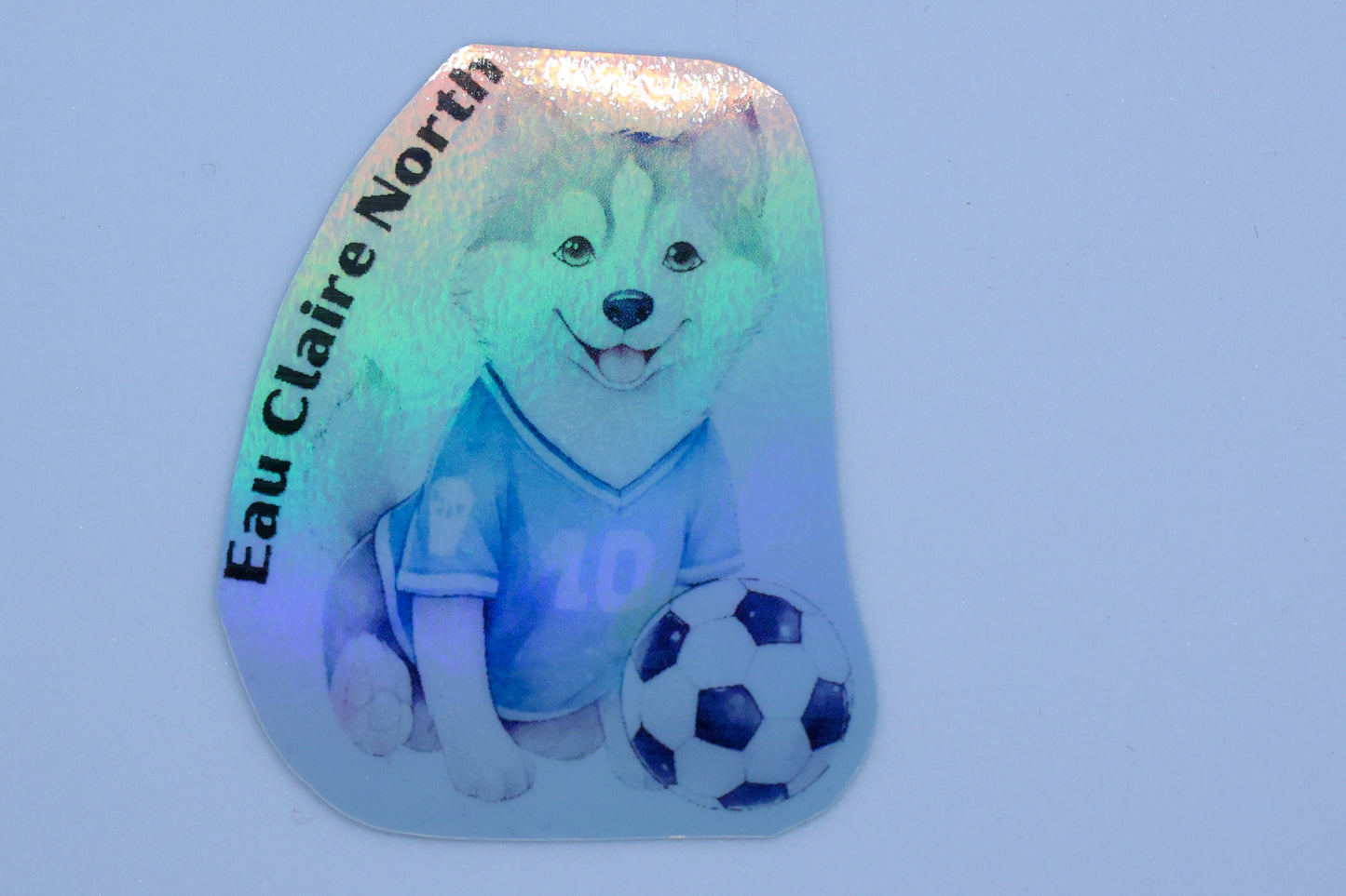 STICKER -- Eau Claire Husky Soccer Puppy sticker
