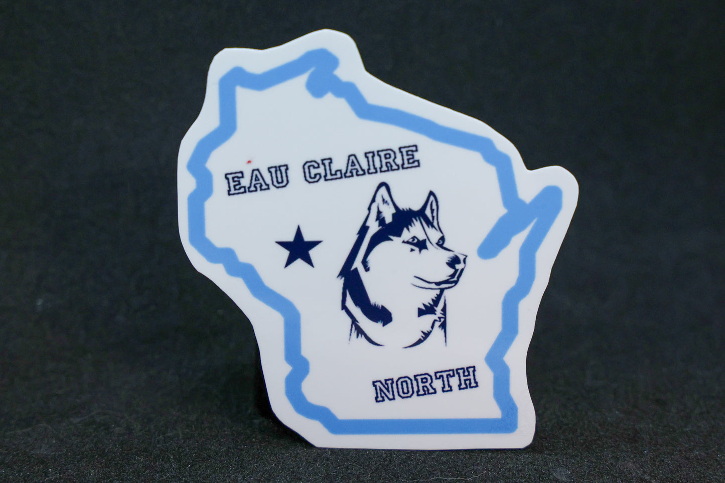 NEW STICKER - Eau Claire North  Wisconsin Outline