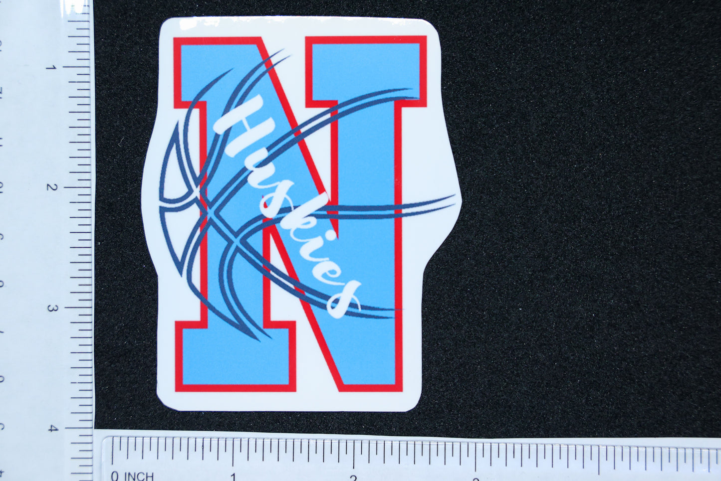 NEW STICKER -- Basketball North Huskies "RUN AS 1"