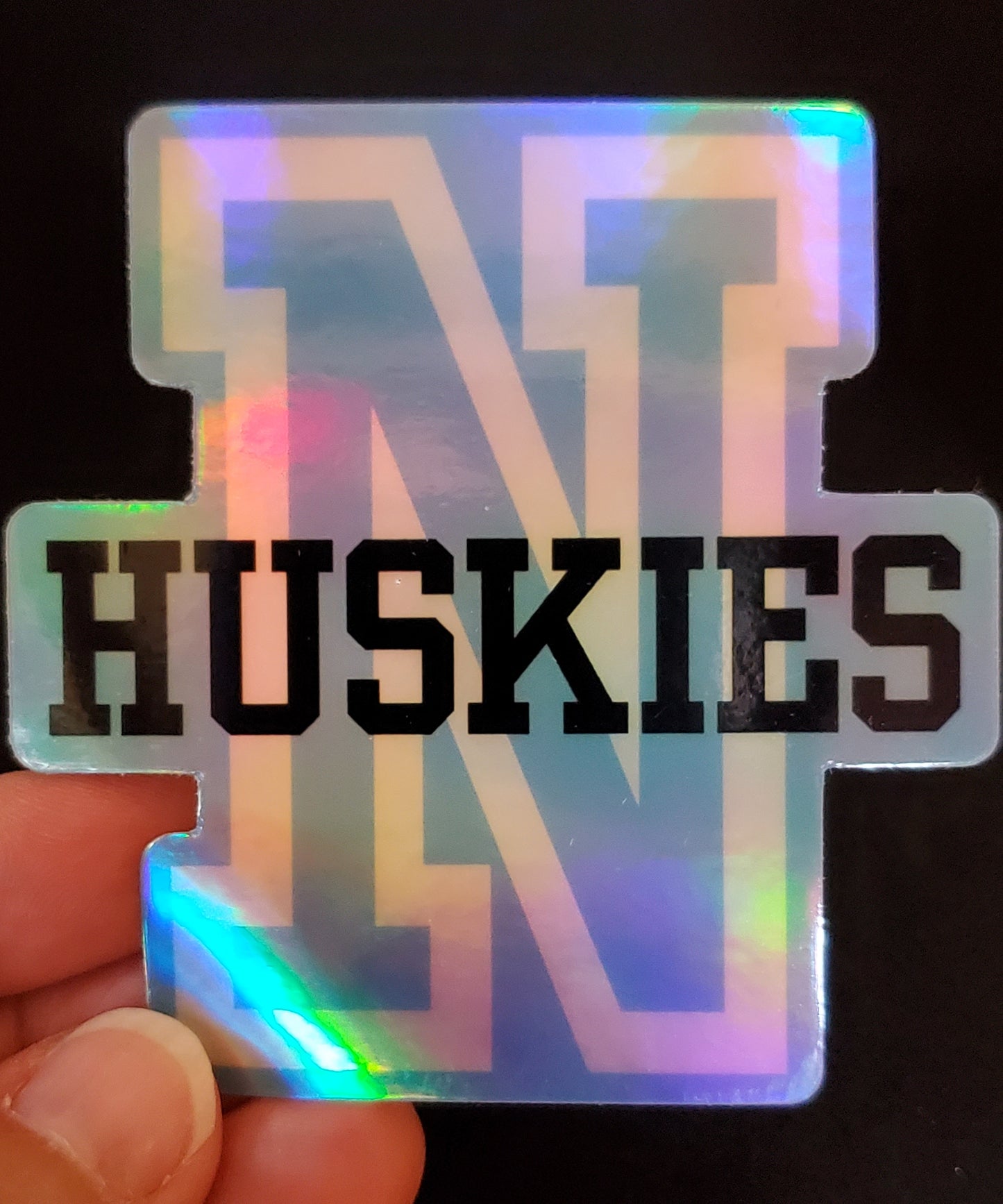 STICKER -- Eau Claire North Huskies holographic sticker