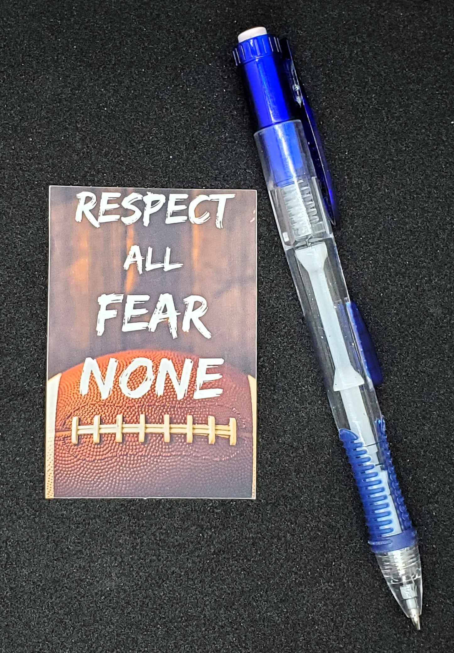 STICKER -- Football "Respect All Fear None" Vinyl Sticker